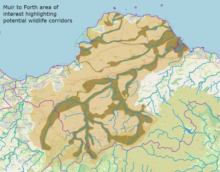 Muir to Forth Map - Areas of Interest