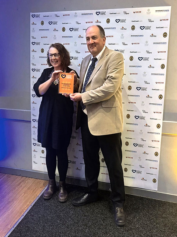 John and Kerrie with the Environmental Award